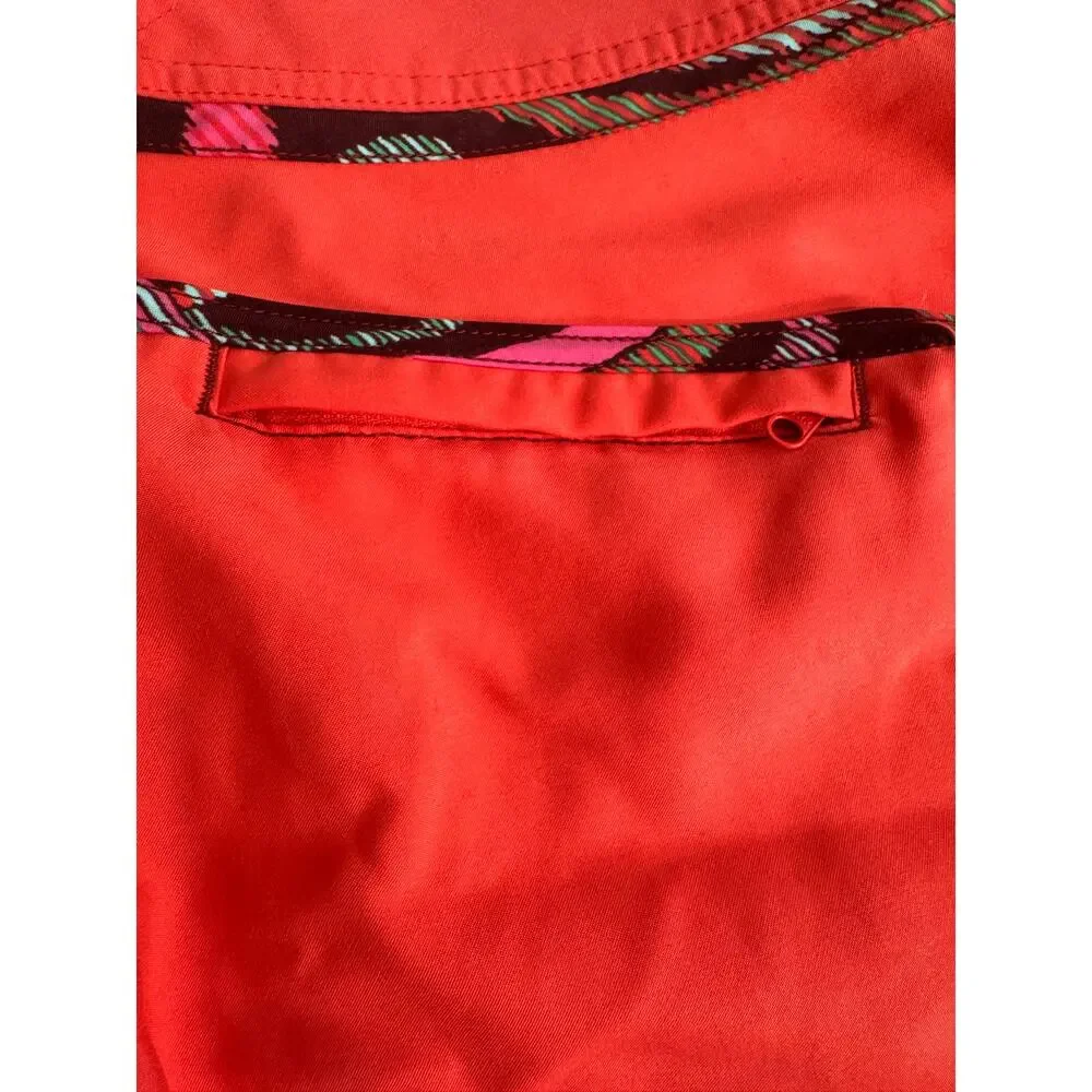 Columbia PFG board shorts Omni-Shade lace velcro front close pockets coral Sz 6